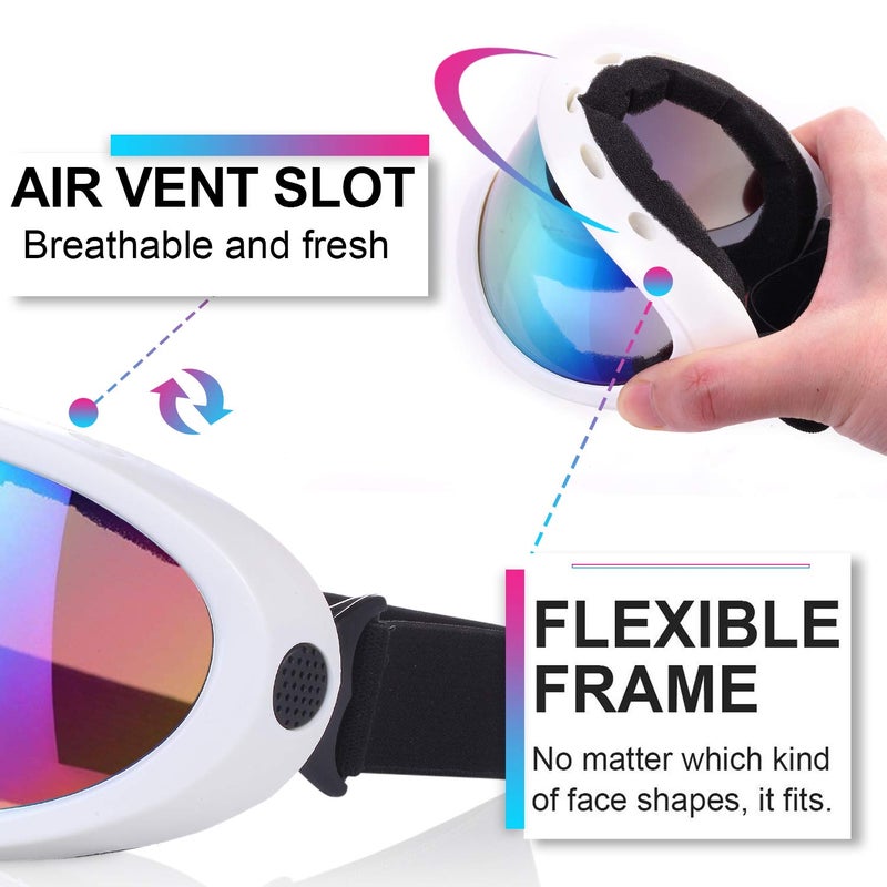 Rngeo Ski Goggles, Pack of 2, Snowboard Goggles for Kids, Boys & Girls, Youth, Men - Image 3